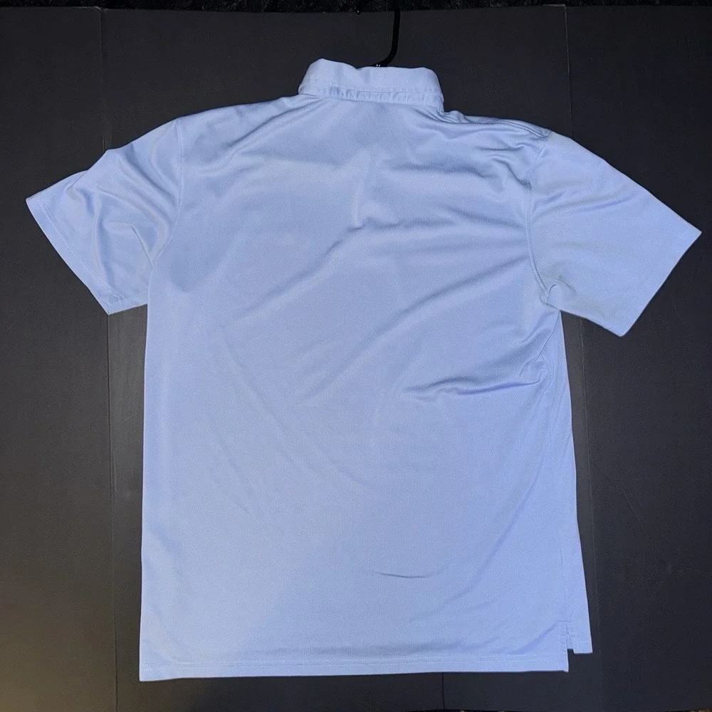 Men's Large Holderness & Bourne Men's Golf Polo Shirt Light Blue Short Sleeve - Picture 4 of 4